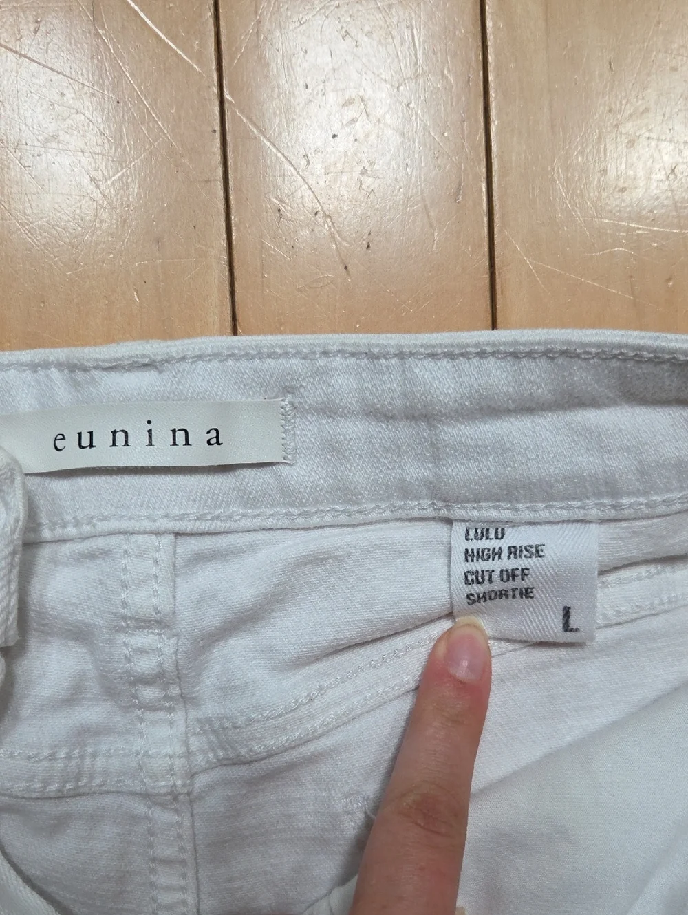 White Distressed Women’s Denim Shorts
